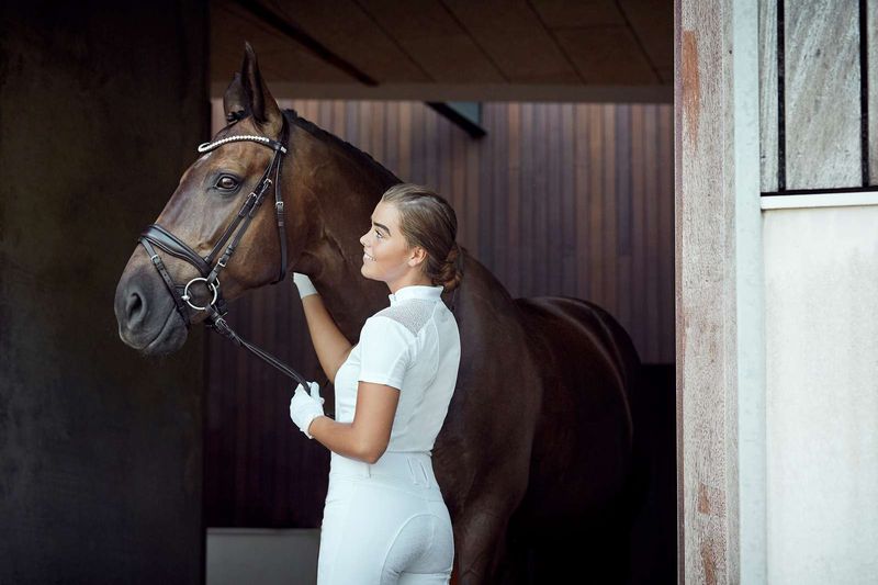 Andalouse Ridebukse Full grip Hvit